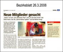 Bericht im Bezirksblatt am 26.3.2008